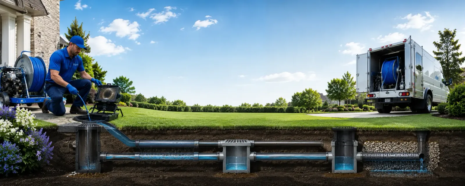 Outdoor drain cleaning information for Juliustown, NJ